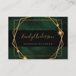 Tropisch Elegant hallo kaart goud en zwart Visitekaartje