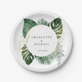 Tropisch Elegant Plant Trending Wedding Geschenka Papieren Bordje