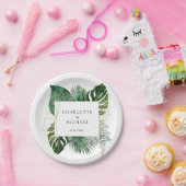 Tropisch Elegant Plant Trending Wedding Geschenka Papieren Bordje (Feest)