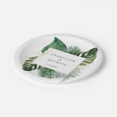 Tropisch Elegant Plant Trending Wedding Geschenka Papieren Bordje (Gekanteld)