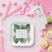 Tropisch Elegant Plant Trending Wedding Geschenka Papieren Bordje (Feest)