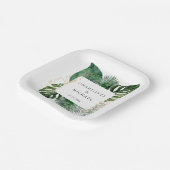 Tropisch Elegant Plant Trending Wedding Geschenka Papieren Bordje (Gebogen)