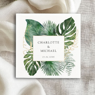 Tropisch Elegant Plant Trending Wedding Servet