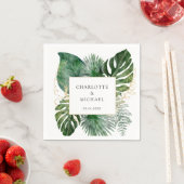 Tropisch Elegant Plant Trending Wedding Servet (Insitu)