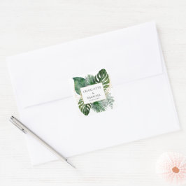 Tropisch Elegant Plant Trending Wedding Vierkante Sticker