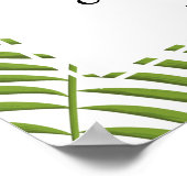 Tropisch Elegant vertrekt Guestbook bruiloft Poster (Hoek)