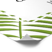 Tropisch elegant Welkomstbruiloft | bladeren Poster (Hoek)