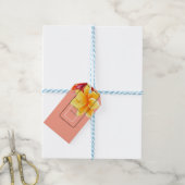 Tropisch elegante bloem cadeaulabel (Met Touw)