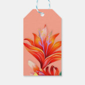 Tropisch elegante bloem cadeaulabel (Achterkant)