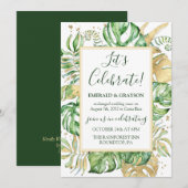 Tropisch Elopement Trouwfeest Feestje Kaart (Voorkant / Achterkant)