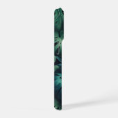 Tropisch Emerald Monstera Bladeren Patroon - Jungl iPhone Hoesje (Rechterkant)
