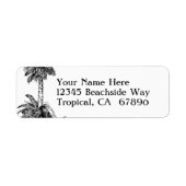Tropisch  Etiket Eigen terugzendadres van beugel (Voorkant)