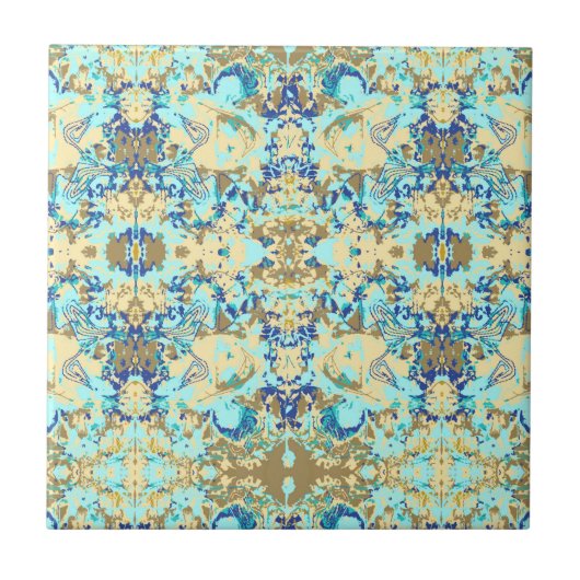 Tropisch Etnische abstracte patroonkeramische tege Tegeltje (Voorkant)