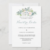 Tropisch Eucalyptus Greenery Spaanse bruiloft Kaart (Voorkant)