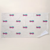 Tropisch exotisch, ananas strandlaken (Voorkant)