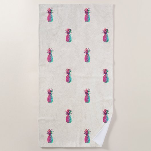 Tropisch exotisch, ananas strandlaken (Voorkant)