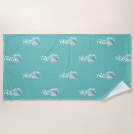 Tropisch exotisch, ananas strandlaken (Voorkant)