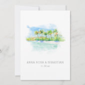 *~* Tropisch Exotisch AR7 Strand TROUWDAG RSVP + Kaart (Achterkant)