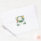 Tropisch exotisch baby Wild Parrots Baby shower Sq Vierkante Sticker (Envelop)