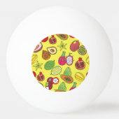 Tropisch exotisch fruit Hand-getrokken patroon Pingpongbal (Achterkant)