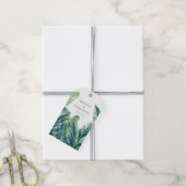 Tropisch exotisch gebladerte verlaat bruiloft ontw cadeaulabel (Met Touw)