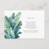 Tropisch exotisch gebladerte verlaat details behui informatiekaartje (Voorkant)