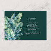 Tropisch exotisch gebladerte verlaat details behui informatiekaartje (Voorkant)