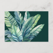 Tropisch exotisch gebladerte verlaat details behui informatiekaartje (Achterkant)