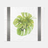 Tropisch exotisch groen monstera verlaat waterverf fleece deken (Voorkant (Horizontaal))