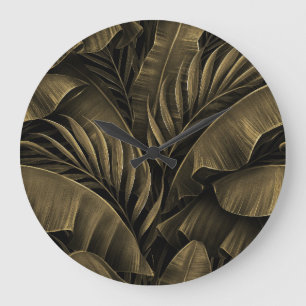 Tropisch Exotisch: Grunge Golden Natuur Grote Klok