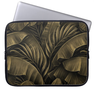 Tropisch Exotisch: Grunge Golden Natuur Laptop Sleeve