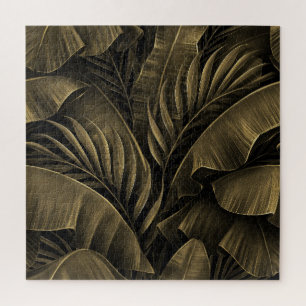 Tropisch Exotisch: Grunge Golden Natuur Legpuzzel