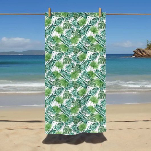 Tropisch, exotisch lederen patroon strandlaken