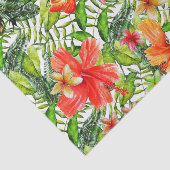 Tropisch exotisch Oerwoud Hibiscus Flower Flowers Tissuepapier (Detail)