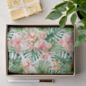 Tropisch exotisch Oerwoud Hibiscus Flowers Tissuepapier (Geschenk)