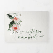 Tropisch exotisch Oerwoud Wedding Tri-Fold Uitnodi Drieluik Uitnodiging (Cover)