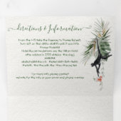 Tropisch exotisch Oerwoud Wedding Tri-Fold Uitnodi Drieluik Uitnodiging (Binnenzijde eerst)