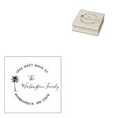 Tropisch familie retouradres Aangepaste naam  Rubberstempel (Gestempeld)