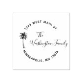 Tropisch familie retouradres Aangepaste naam  Rubberstempel (Afrduk)