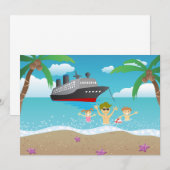 Tropisch familie strand cruise plezier kaart (Voorkant / Achterkant)
