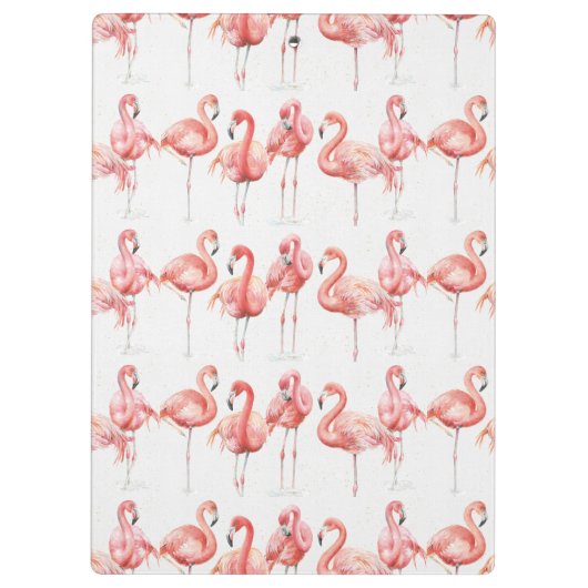 Tropisch | Familie van Flamingos Klembord (Achterkant)