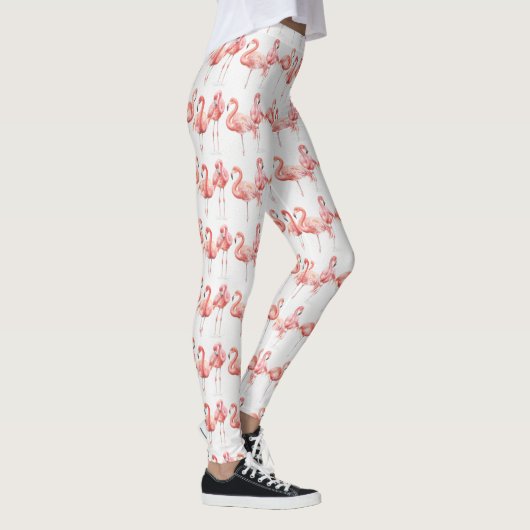 Tropisch | Familie van Flamingos Leggings (Rechts)