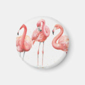 Tropisch | Familie van Flamingos Magneet (Voorkant)