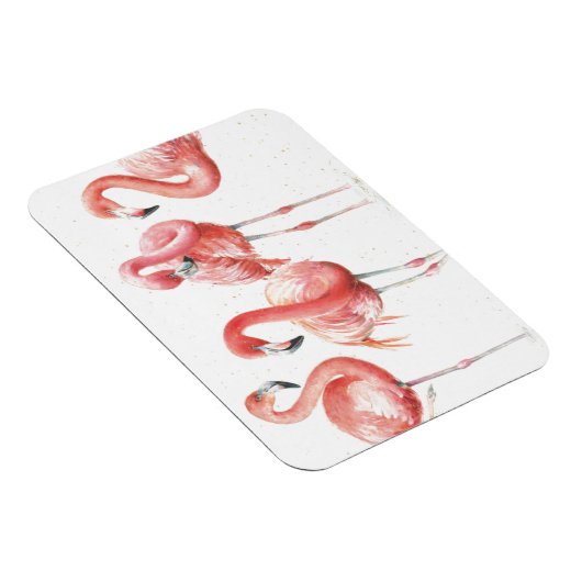 Tropisch | Familie van Flamingos Magneet (Rechterzijde)
