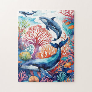 Tropisch Fantasie Walvissen in de Oceaan Zee Legpuzzel