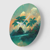 Tropisch Fantastisch Zee en palmbomen Grote Klok (Hoek)