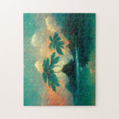 Tropisch Fantastisch Zee en palmbomen Legpuzzel (Verticaal)