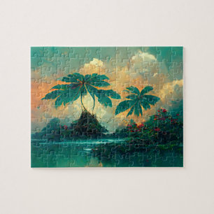 Tropisch Fantastisch Zee en palmbomen Legpuzzel