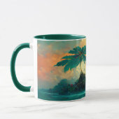 Tropisch Fantastisch Zee en palmbomen Mok (Links)