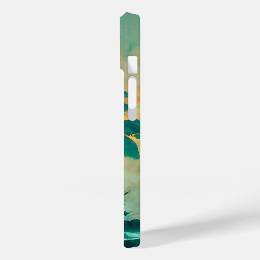 Tropisch Fantastisch Zee en palmbomen Monogram Case-Mate iPhone Case (Achterkant / Links)